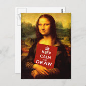 Carte Postale Gardez votre calme et dessinez (Devant / Derrière)