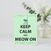 Carte Postale Gardez votre calme et miaulez encore (Debout devant)