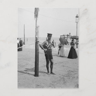 Carte Postale Gardien de la plage de Brighton, 1906