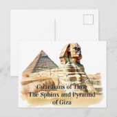 Carte Postale Gardiens du temps : Le Sphinx et la Pyramide de Gi (Devant / Derrière)