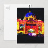 Carte Postale Gare Abstraite de Flinders (Devant / Derrière)