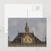 Carte Postale Gare centrale, Amsterdam (Devant / Derrière)