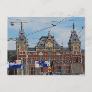 Carte Postale Gare centrale d'Amsterdam