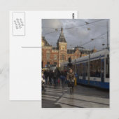 Carte Postale Gare centrale d'Amsterdam (Devant / Derrière)