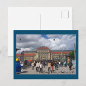 Carte Postale Gare centrale de Leipzig (Devant / Derrière)