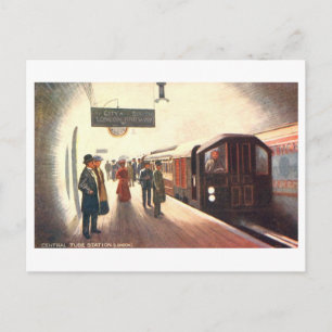 Carte Postale Gare centrale du tube vintage (Londres)