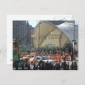 CARTE POSTALE GARE D'ACCÈS DU WORLD TRADE CENTER (Devant / Derrière)