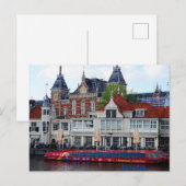 Carte Postale Gare d'Amsterdam (Devant / Derrière)