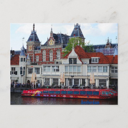 Carte Postale Gare d'Amsterdam (Devant)