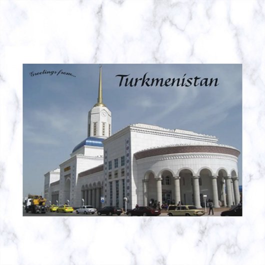 Carte Postale Gare d'Ashgabat au Turkménistan