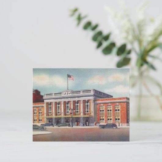 Carte Postale Gare d'Atlantic City 1936 PRSL (Debout devant)
