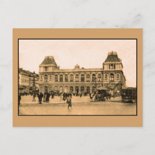 Carte Postale Gare de Bruxelles, Horsecar