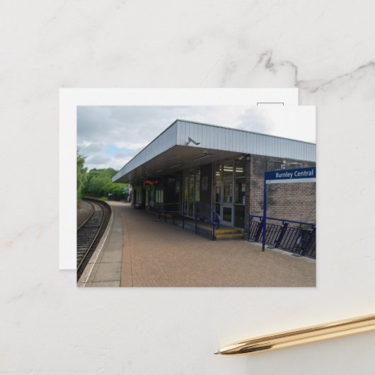 Carte Postale Gare de Burnley Central, Lancashire (Devant/Arrière en situation)