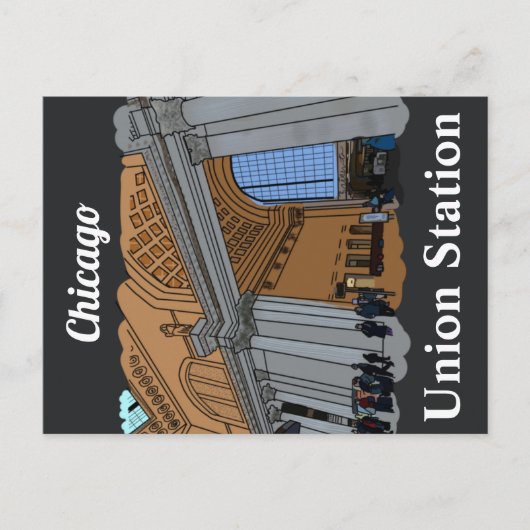 Carte Postale Gare de Chicago, IL union (Devant)