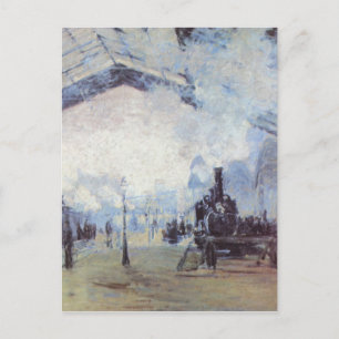 Carte Postale Gare de Claude Monet Art Vintage populaire