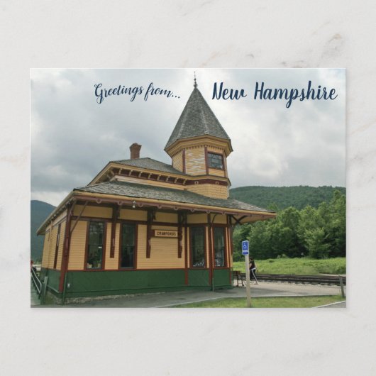 Carte Postale Gare de Crawford Notch New Hampshire (Devant)