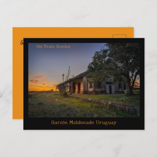 Carte Postale Gare de Garzón Maldonado Uruguay (Devant / Derrière)