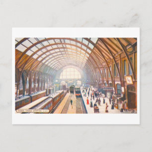 Carte Postale Gare de King's Cross à Londres, Angleterre, vintag