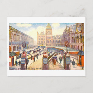 Carte Postale Gare de Liverpool Street vintage (Londres, Anglete