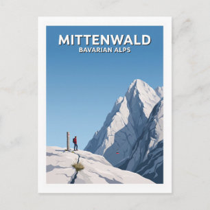 Carte Postale Gare de montagne Karwendelbahn Mittenwald Allemagn
