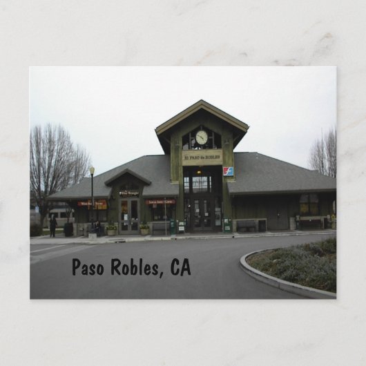 Carte postale: Gare de Paso Robles en hiver (Devant)
