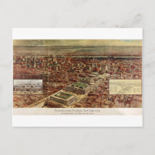 Carte Postale Gare de Pennsylvanie New York en 1910