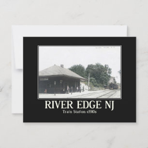 Carte Postale Gare de River Edge NJ 1910 Vintage inspirée