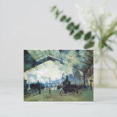 Carte Postale Gare de Saint-Lazare, train de Normandie par Claud (Debout devant)