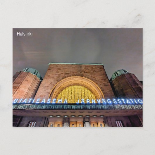 Carte Postale Gare d'Helsinki (Devant)