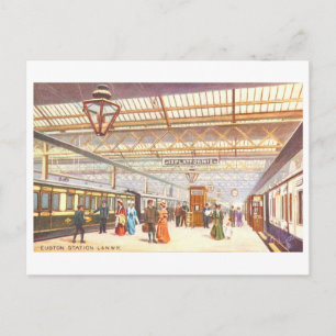 Carte Postale Gare Euston vintage à Londres