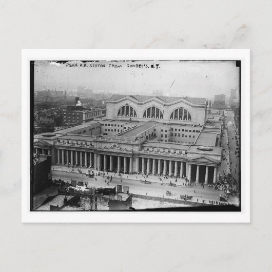 Carte Postale Gare ferroviaire de Pennsylvanie NY Vintage (Devant)