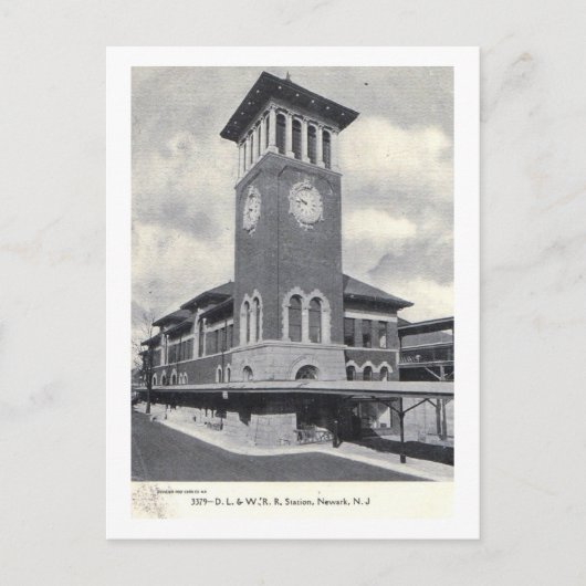 Carte Postale Gare, Newark, New Jersey Vintage (Devant)