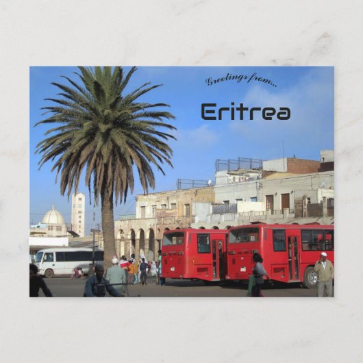 Carte Postale Gare Routière d'Asmara Érythrée (Devant)