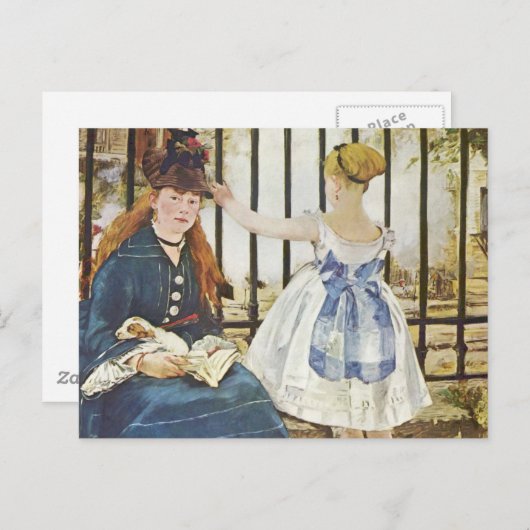 Carte Postale Gare Saint-Lazare - Edouard Monet (Devant / Derrière)