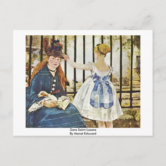 Carte Postale Gare Saint-Lazare Par Manet Edouard (Devant)