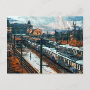 Carte Postale Gare vintage