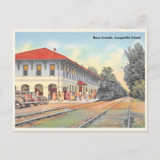 Carte Postale Gare vintage de Boca Grande Gasparilla (Devant)