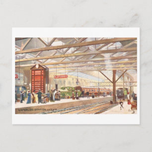 Carte Postale Gare Waterloo vintage (Londres)