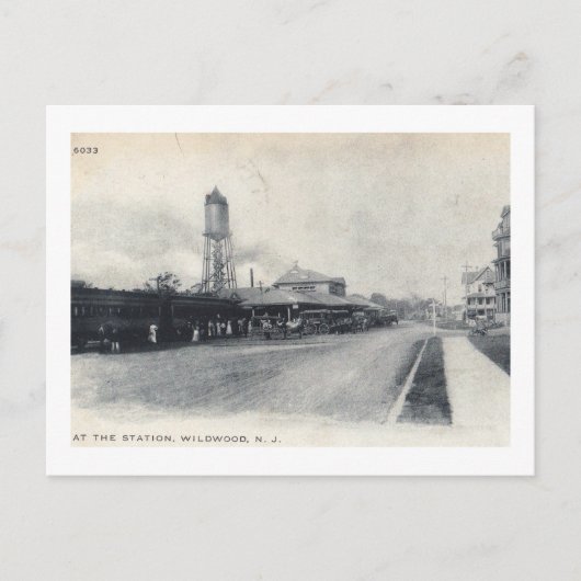 Carte Postale Gare, Wildwood, New Jersey Vintage (Devant)