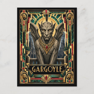 Carte Postale Gargouille, Art Déco Mythique