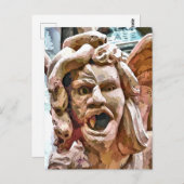 CARTE POSTALE GARGOYLE (Devant / Derrière)