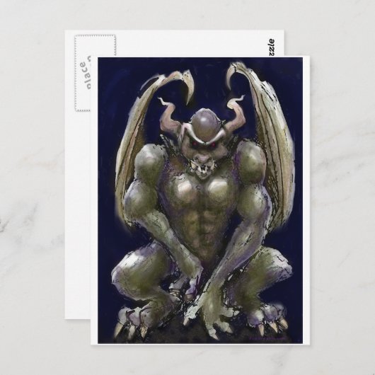 Carte Postale Gargoyle (Devant / Derrière)