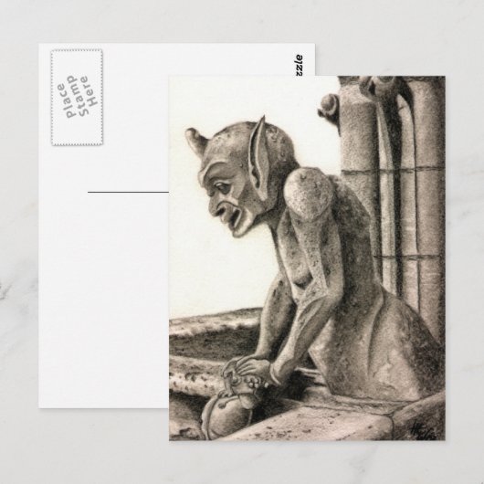Carte Postale Gargoyle 2 (Devant / Derrière)