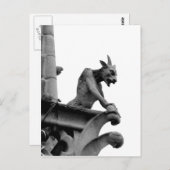Carte Postale Gargoyle sur Paris (Devant / Derrière)