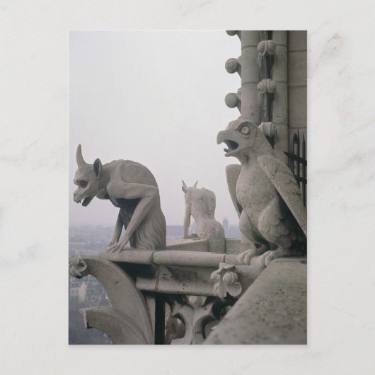 Carte Postale Gargoyles sur la balustrade de la Grande (Devant)