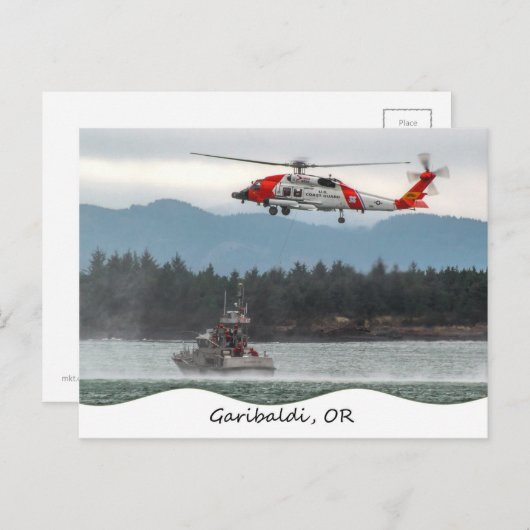 Carte postale Garibaldi OU Garde côtière (Devant / Derrière)