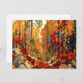 Carte Postale Garland d'automne, art de Tom Thomson, (Devant / Derrière)