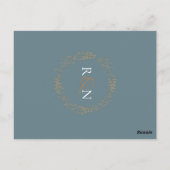 Carte Postale Garland floral moderne élégant Enregistrer la date (Dos)