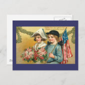 Carte Postale Garlands Vintage Americana (Devant / Derrière)