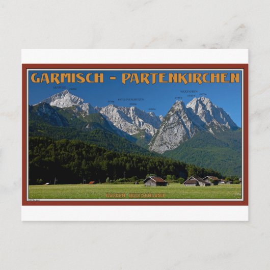 Carte Postale Garmisch - Le Zugspitze et l'Alpspitze (Devant)